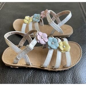 Maggie & Zoe Little Girls Floral Flowers Sandals Size 11 Shoes